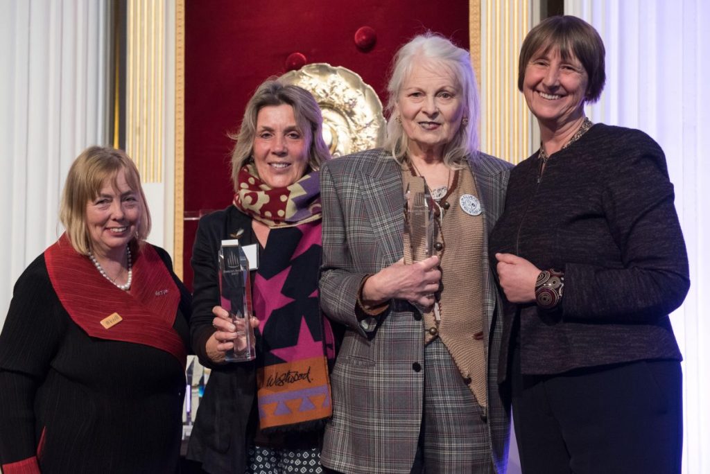 Dame Vivienne Westwood winning the Beacon Award for An Outstanding Partnership Between a Philanthropist and a Charity