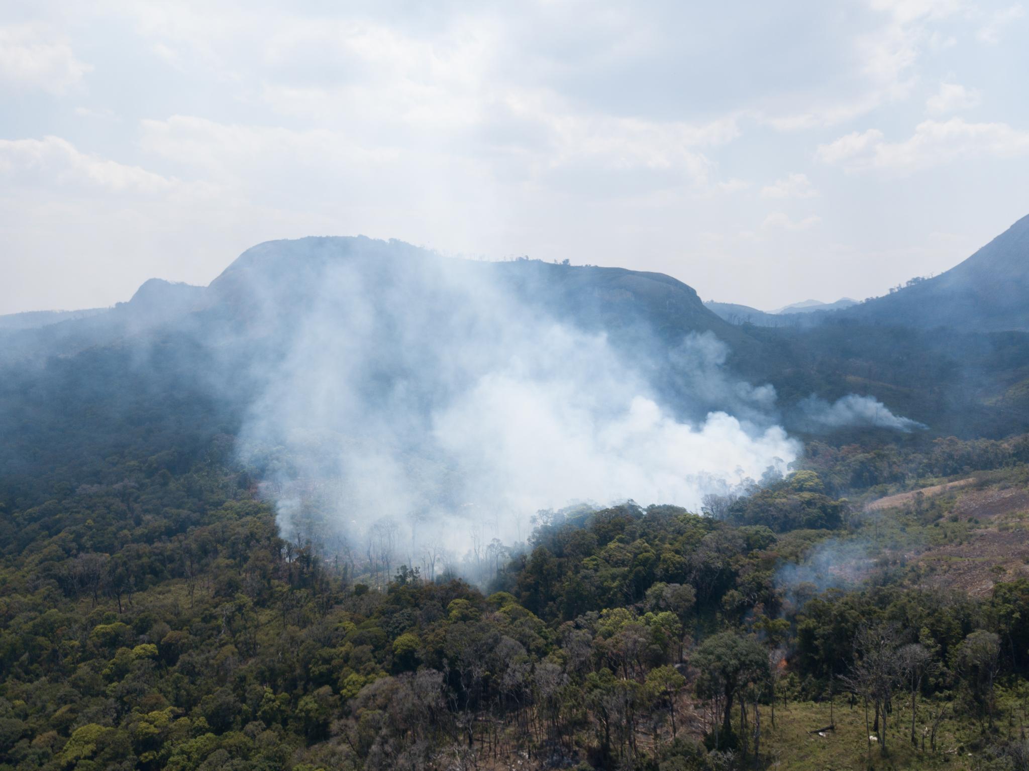 Aerial view of Mount Namuli, Mozambique