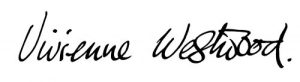 Vivienne Westwood's signature