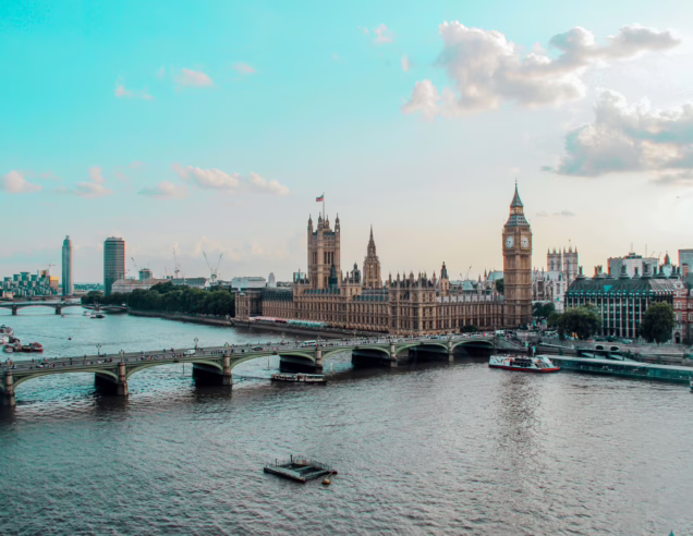 Aerial view of Westminster Palace, Big Ben, and River Thames in London, UK. Photo: Gianluca Pugliese